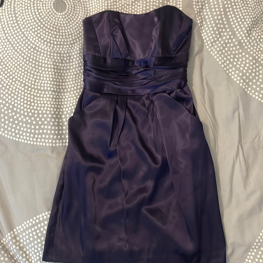 Dark purple bridesmaid dress